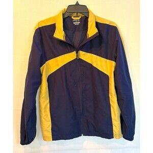 BCG Women’s  Blue/Yellow Colorblock Full-Zip Track Jacket, Size L